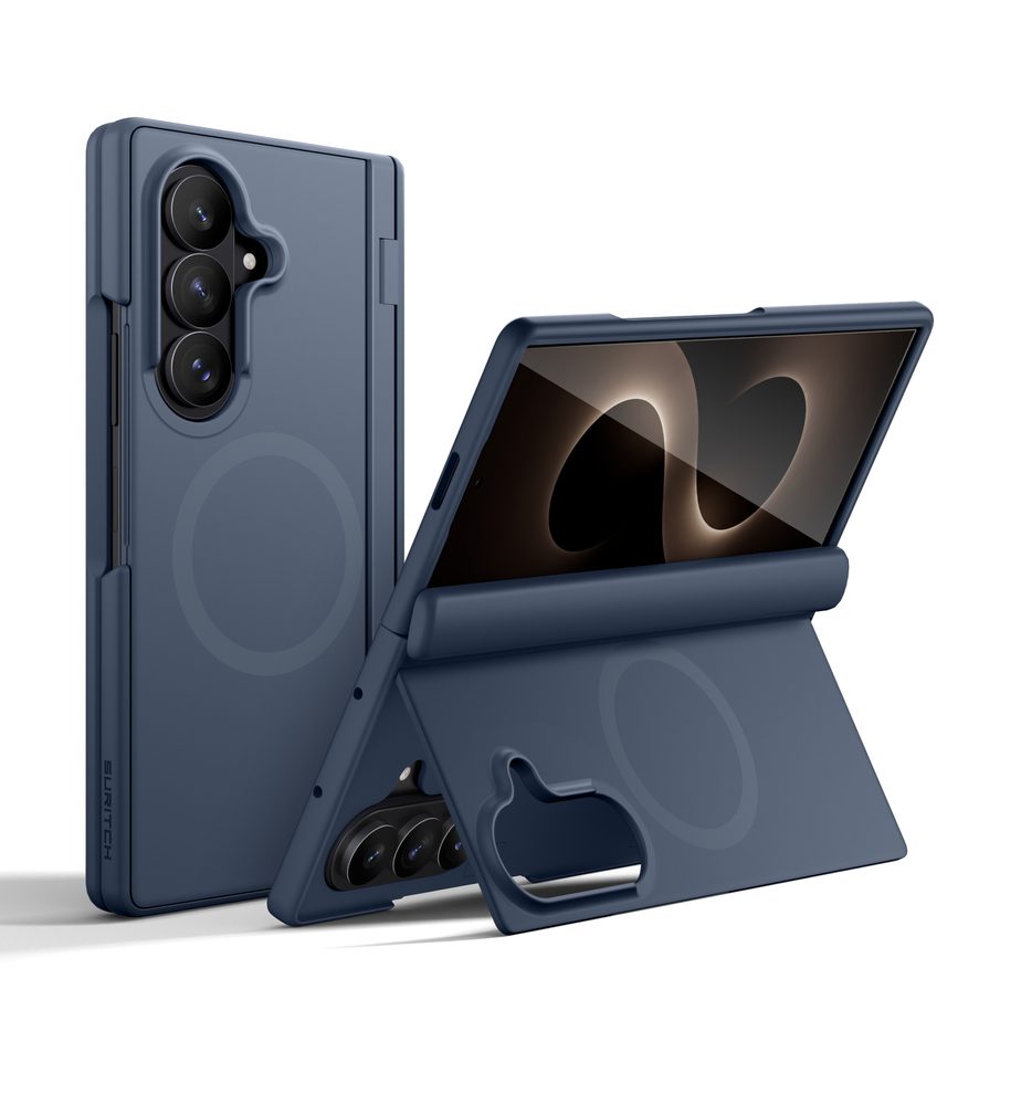 Husa Suritch MagSafe cu Suport Samsung Galaxy Z Fold 8 Ultra, albastru