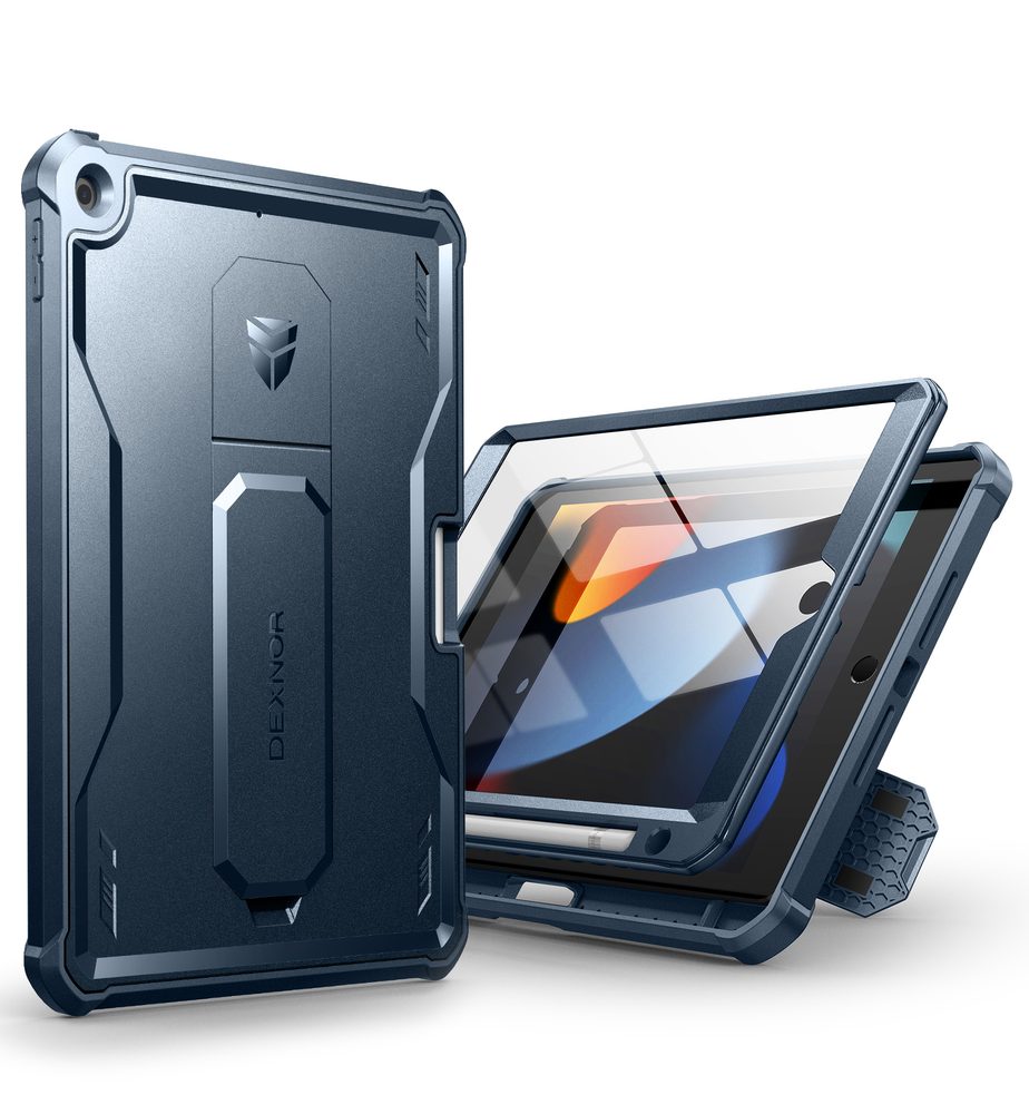 Dexnor 360 Kickstand tok iPad 10.2, 2019 / 2020 / 2021 (iPad 7 / 8 / 9), kék