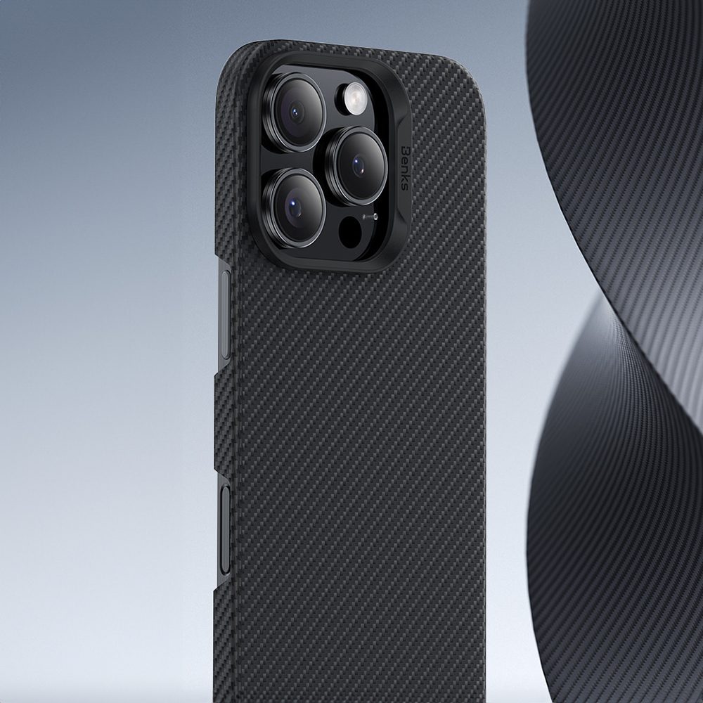Benks Magnetický Armor Air Kevlar obal PC Frame, iPhone 16, čierny