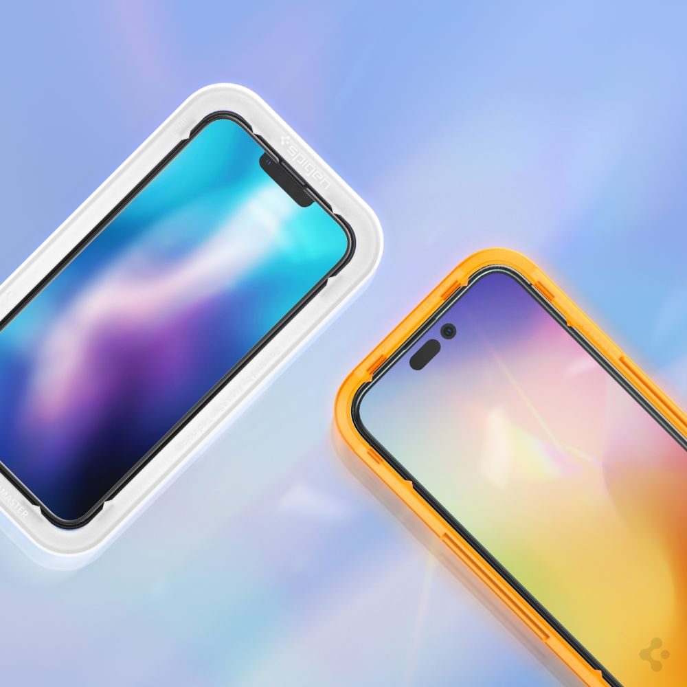 Spigen ALM Glass FC Zaštitno Kaljeno Staklo 2 Kom, IPhone 14 Pro Max, Crna