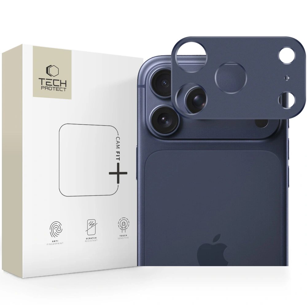 Levně Tech-Protect Camalloy Fit+, ochranný kryt fotoaparátu, iPhone 17 Pro Max, tmavě modrý