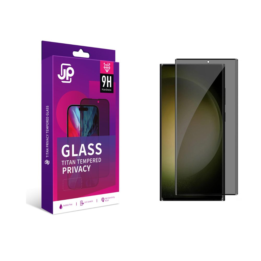 JP Titan Privacy extra odolné tvrzené sklo, Samsung Galaxy S24 Ultra, černé