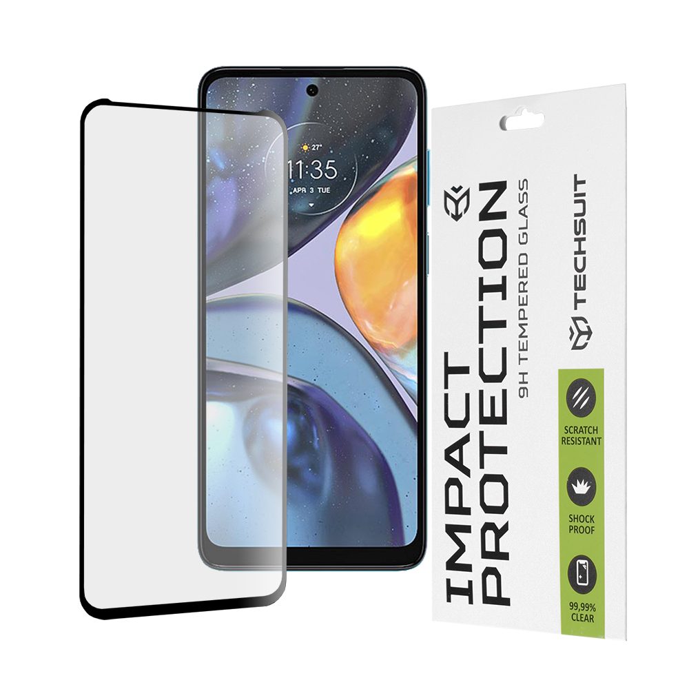 Techsuit 111D Tvrzené Sklo, Motorola Moto G22, černé