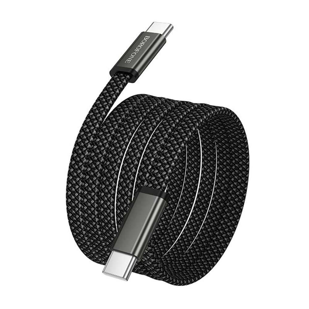 Borofone Cablu de date Peace (BX124) USB-C - USB-C, 60 W, 1 m, negru