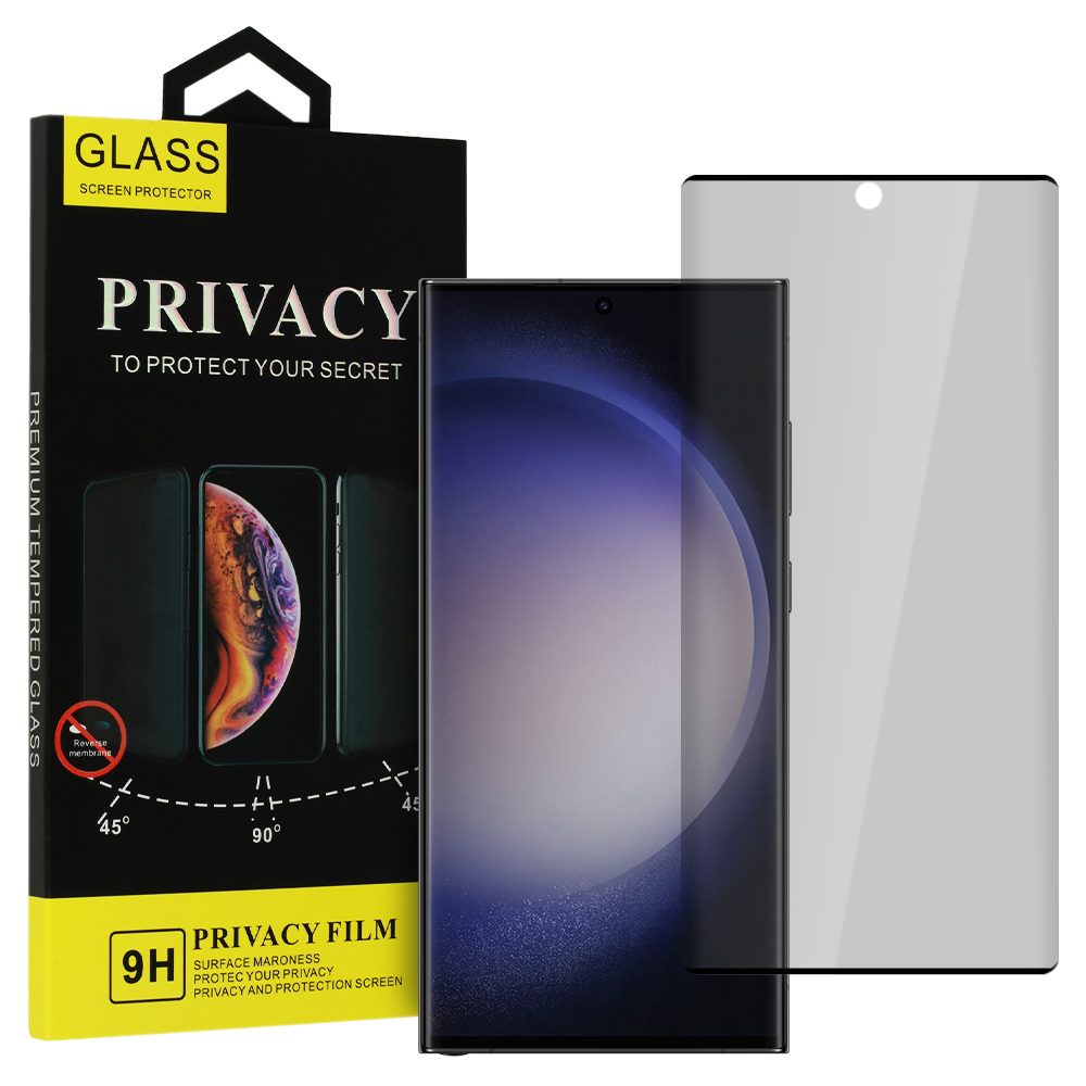 Privacy 5D Zaščitno Kaljeno Steklo, Samsung Galaxy S23, črn