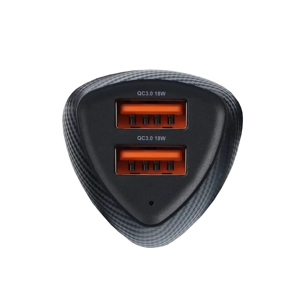 Forcell Carbon Car Adaptor 2x USB QC 3.0 18W, CC50-2A36W, Negru