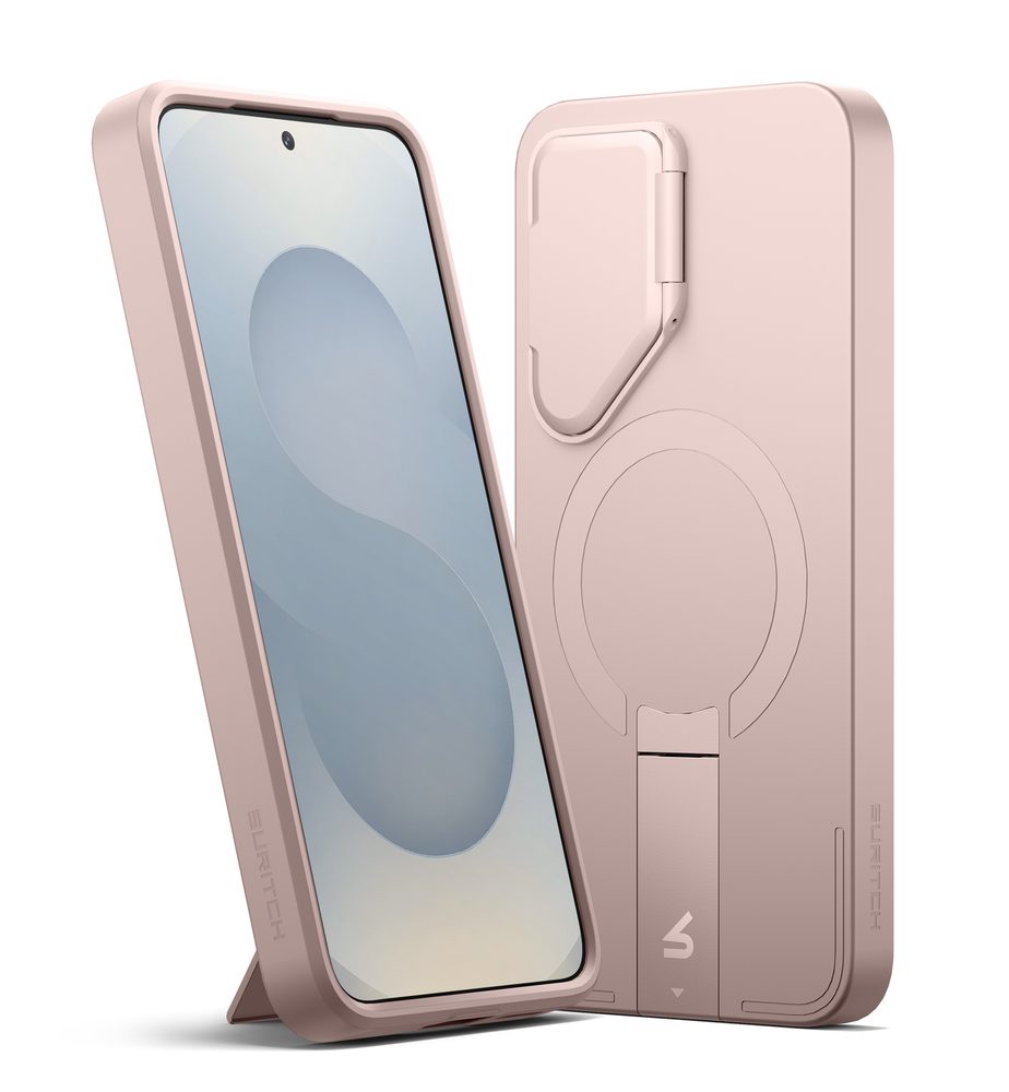 Levně Suritch MagSafe Kickstand Camprotector obal Samsung Galaxy S25 Plus, růžový