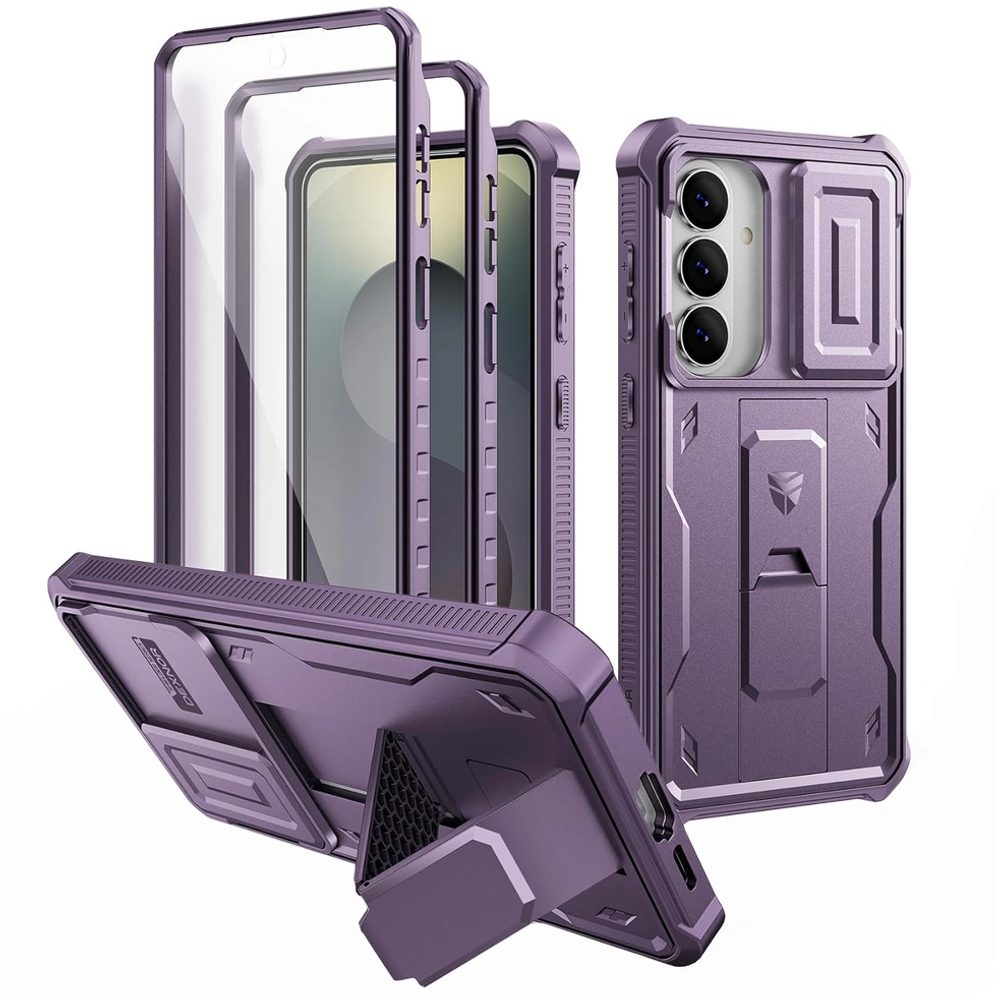 Levně Dexnor 360 Kickstand Camprotector obal Samsung Galaxy S26 Plus, fialový