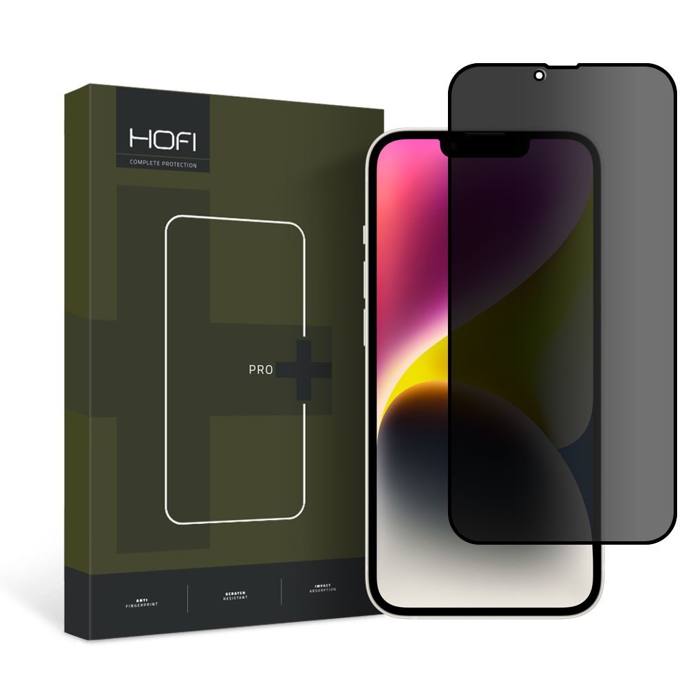 Hofi Privacy Glass Pro+ Edzett üveg, IPhone 13 / 13 Pro / 14