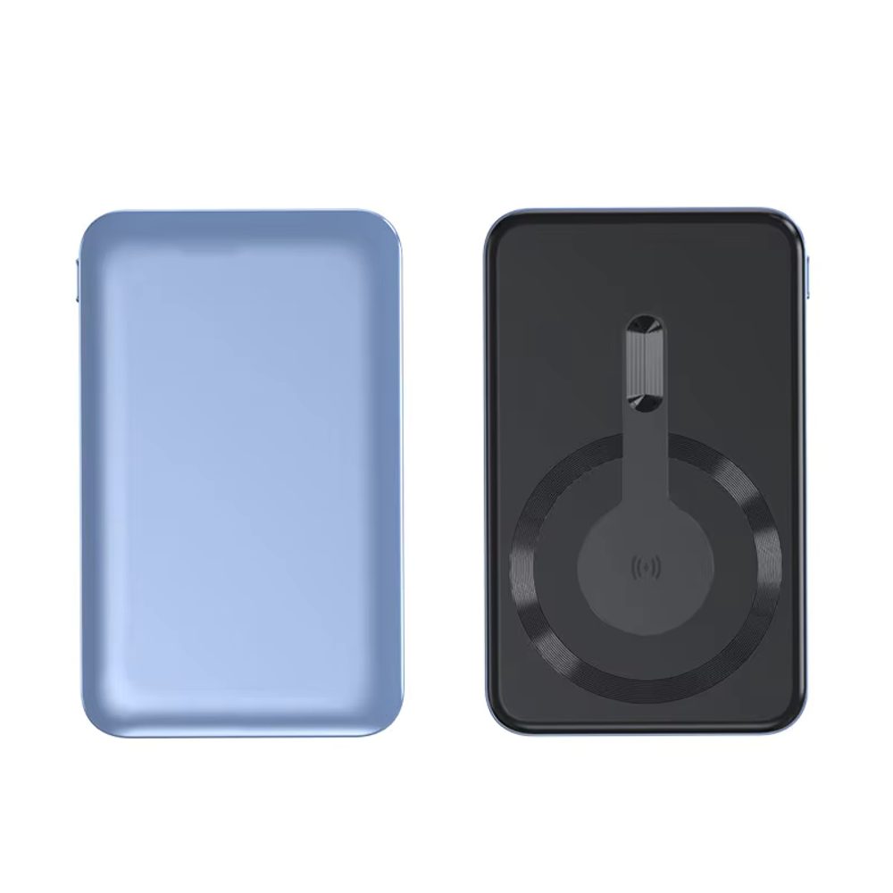 Baterie Externă Metal Mini Magsafe, 10000mAh, Încărcare Rapidă, PD15W, albastru