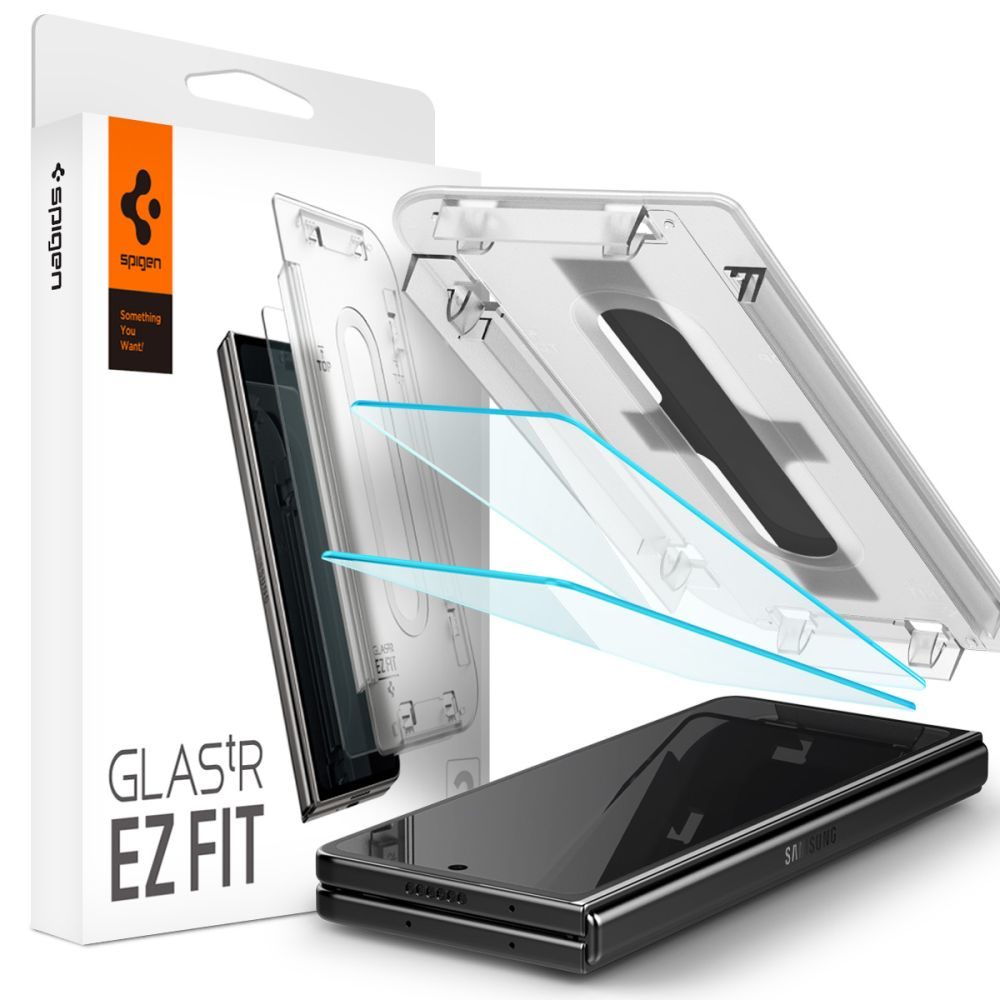 Spigen Glass.TR EZFit Cu Aplicator, 2 Bucăți, Folie De Sticlă Securizată, Samsung Galaxy Z Fold 5