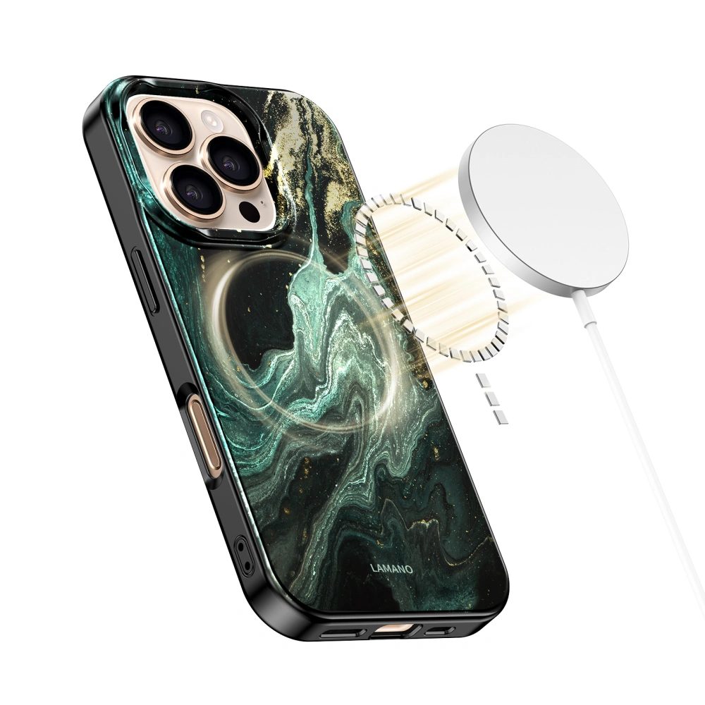 Tech-Protect Lamano MagSafe obal, iPhone 16 Pro, verde aura