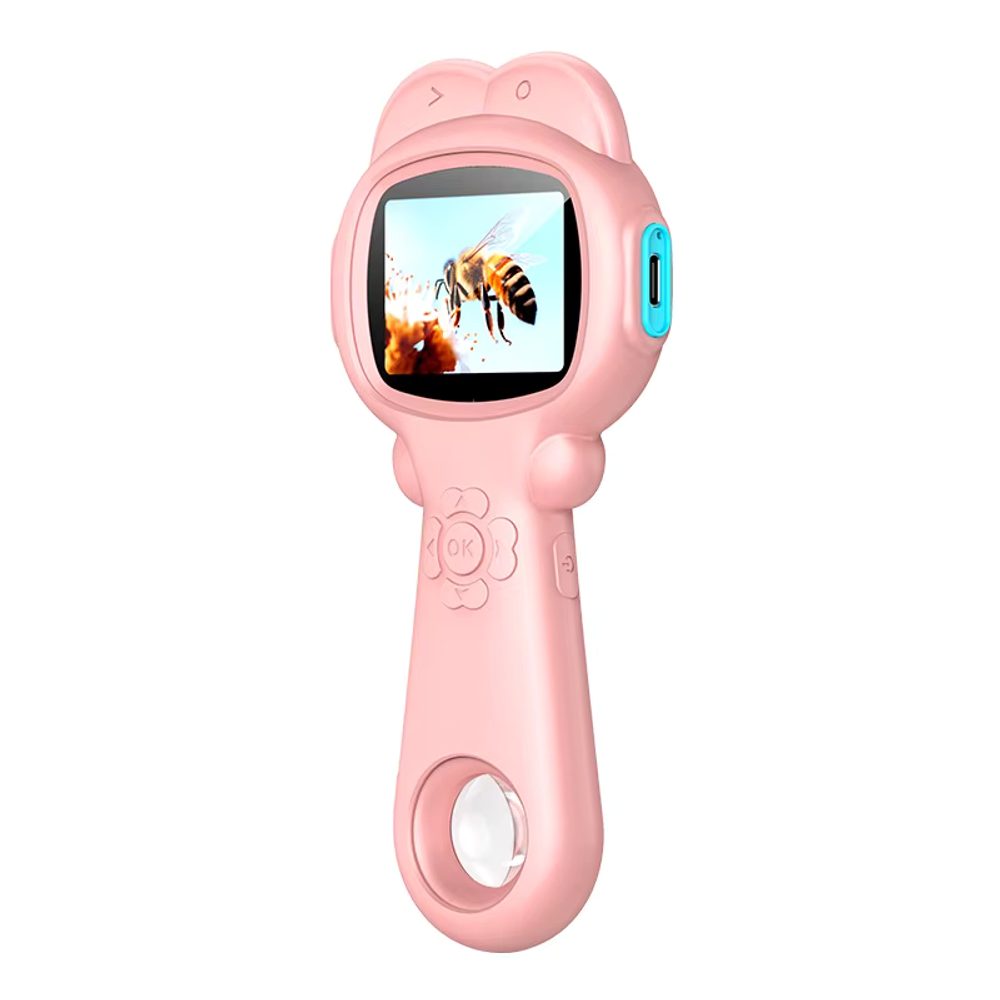 Levně Dětský digitální mikroskop s kamerou, růžový