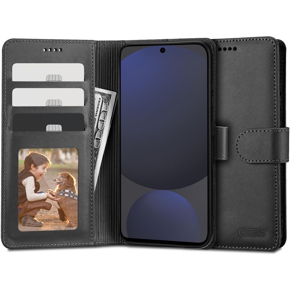 Tech-Protect Samsung Galaxy S24 FE, fekete tok