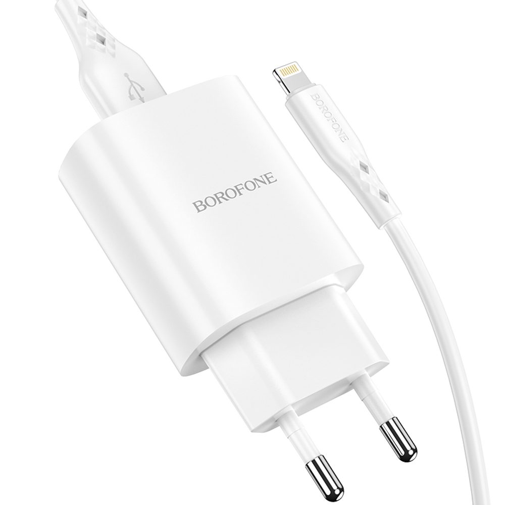 Borofone nabíjačka BN1 Innovative - USB - Lightning, 2,1A, biela