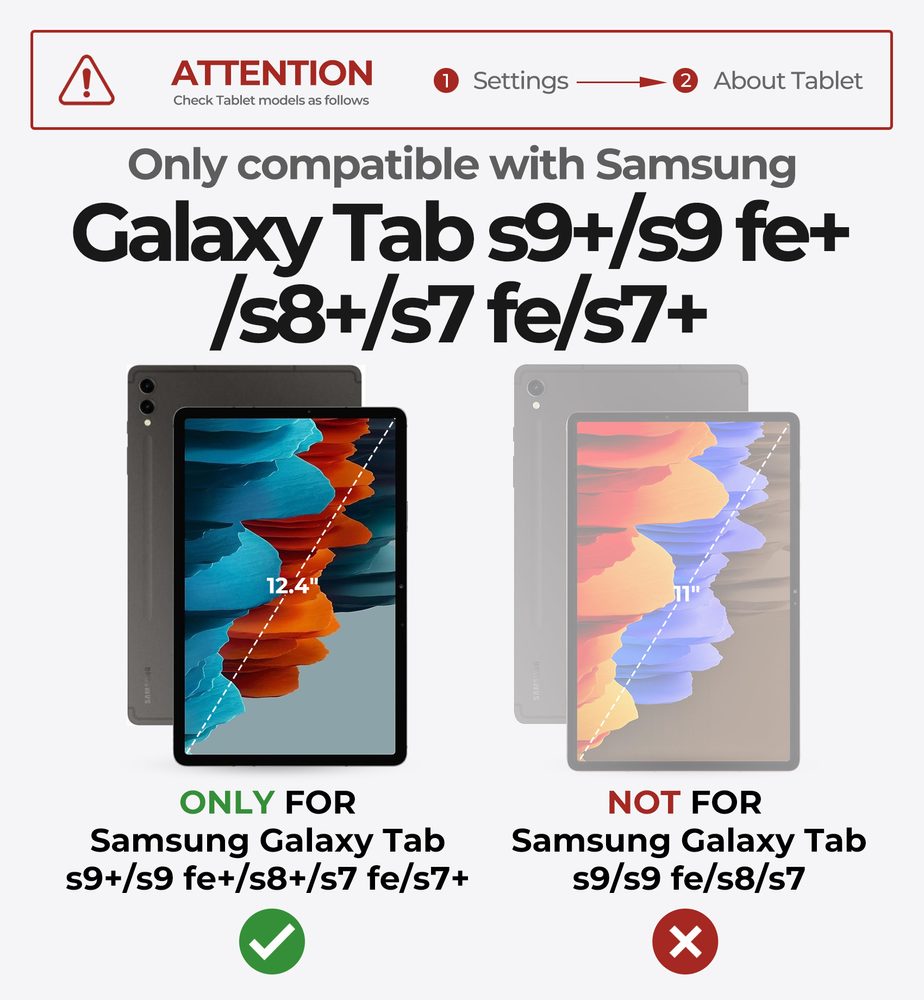 Dexnor Maska S Tipkovnicom, Samsung Galaxy Tab S7+ / S7 FE / S8+ / S9+ / S9 FE, Bijela