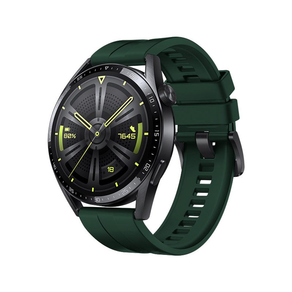 Strap One Silikonový řemínek Pro Huawei Watch GT 3 46 Mm, Tmavě Zelený