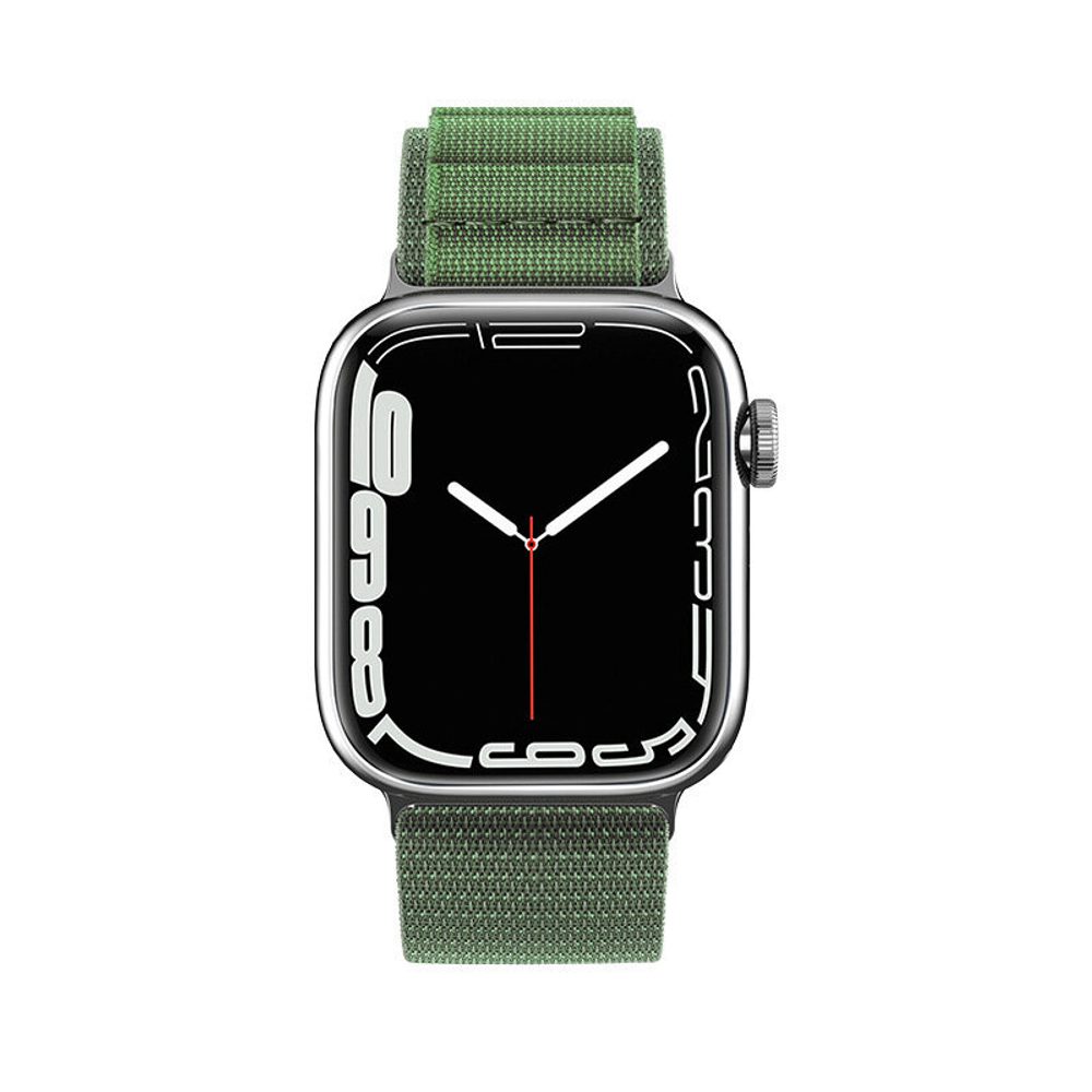 Řemínek Alpine S Ocelovou Přezkou, Apple Watch 42 / 44 / 45 / 49 Mm, Zelený