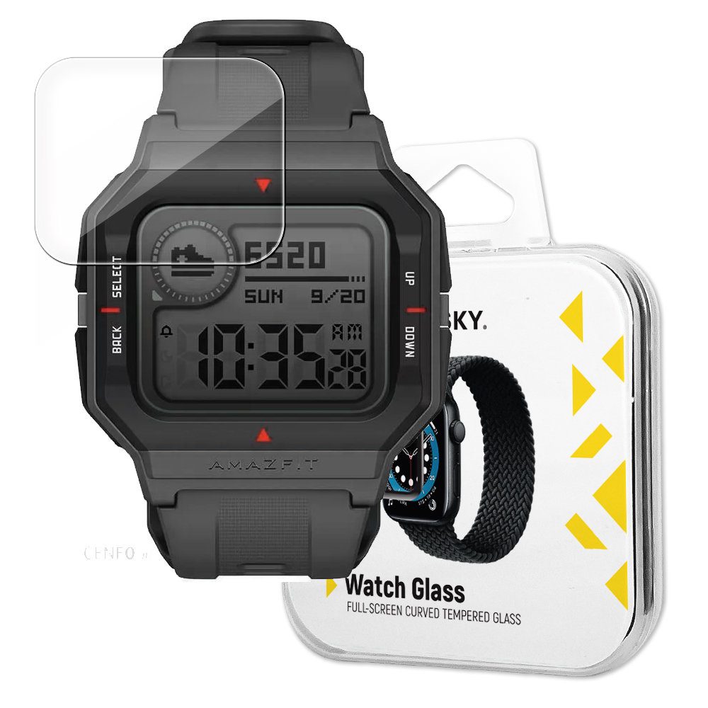 Wozinsky Watch Glass Hibrid üveg, Xiaomi Amazfit Neo, Fekete