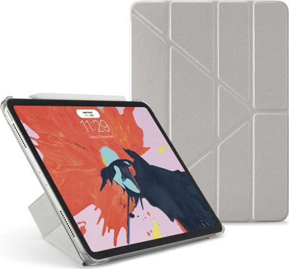 Levně Pipetto Origami průhledné pouzdro, Apple iPad Pro 11 2018 / 2020 / 2021 / 2022, stříbrné