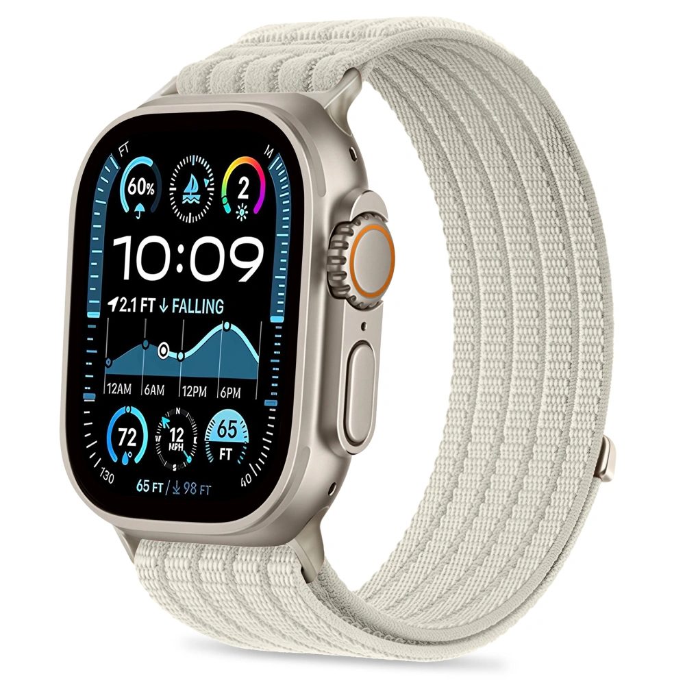 Tech-Protect Nylon Sport narukvica, Apple Watch 8 / 9 / 10 / 11 / 12 / SE / Ultra (44 / 45 / 46 / 49 mm), starlight