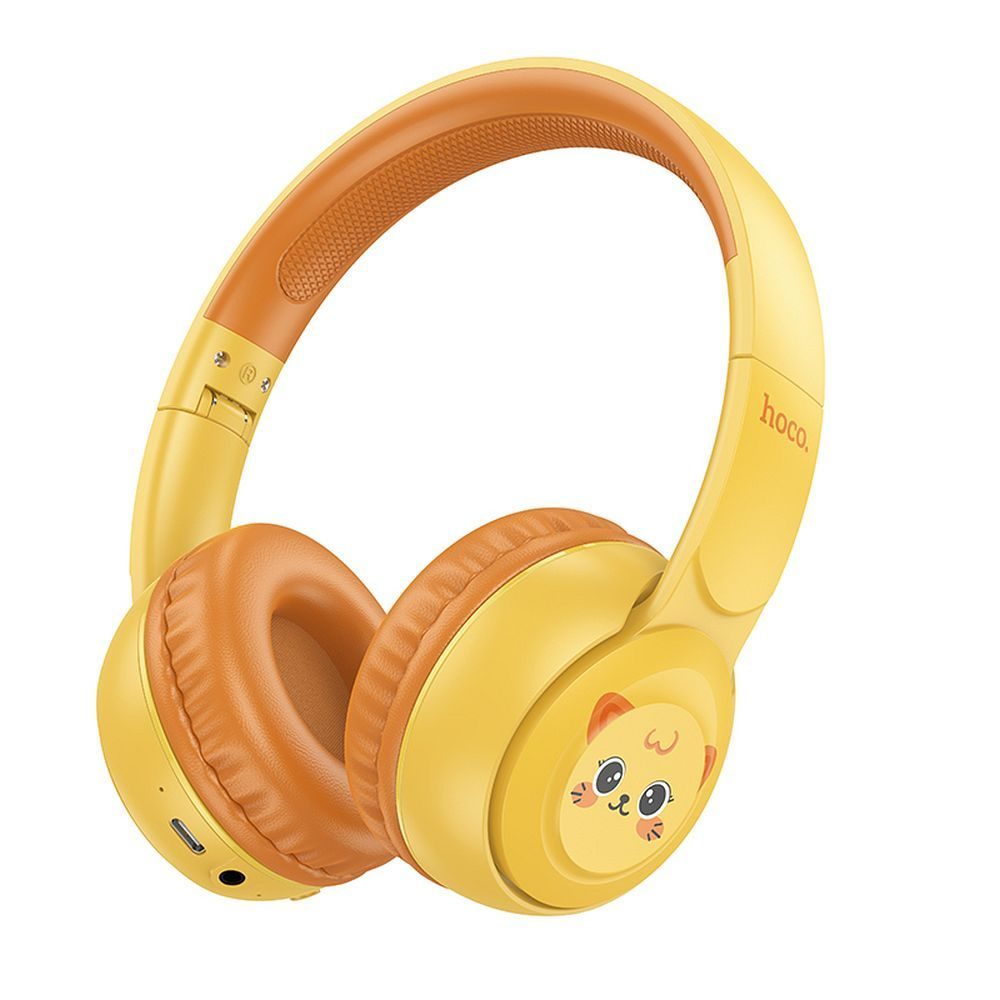 Hoco Vezeték nélküli bluetooth gyerek fejhallgató W60, sárga