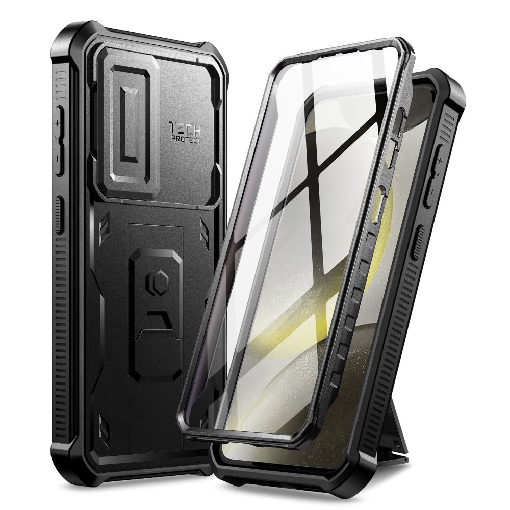 Tech-Protect Kevlar Cam+ Tok, Samsung Galaxy S24+ Plus, Fekete