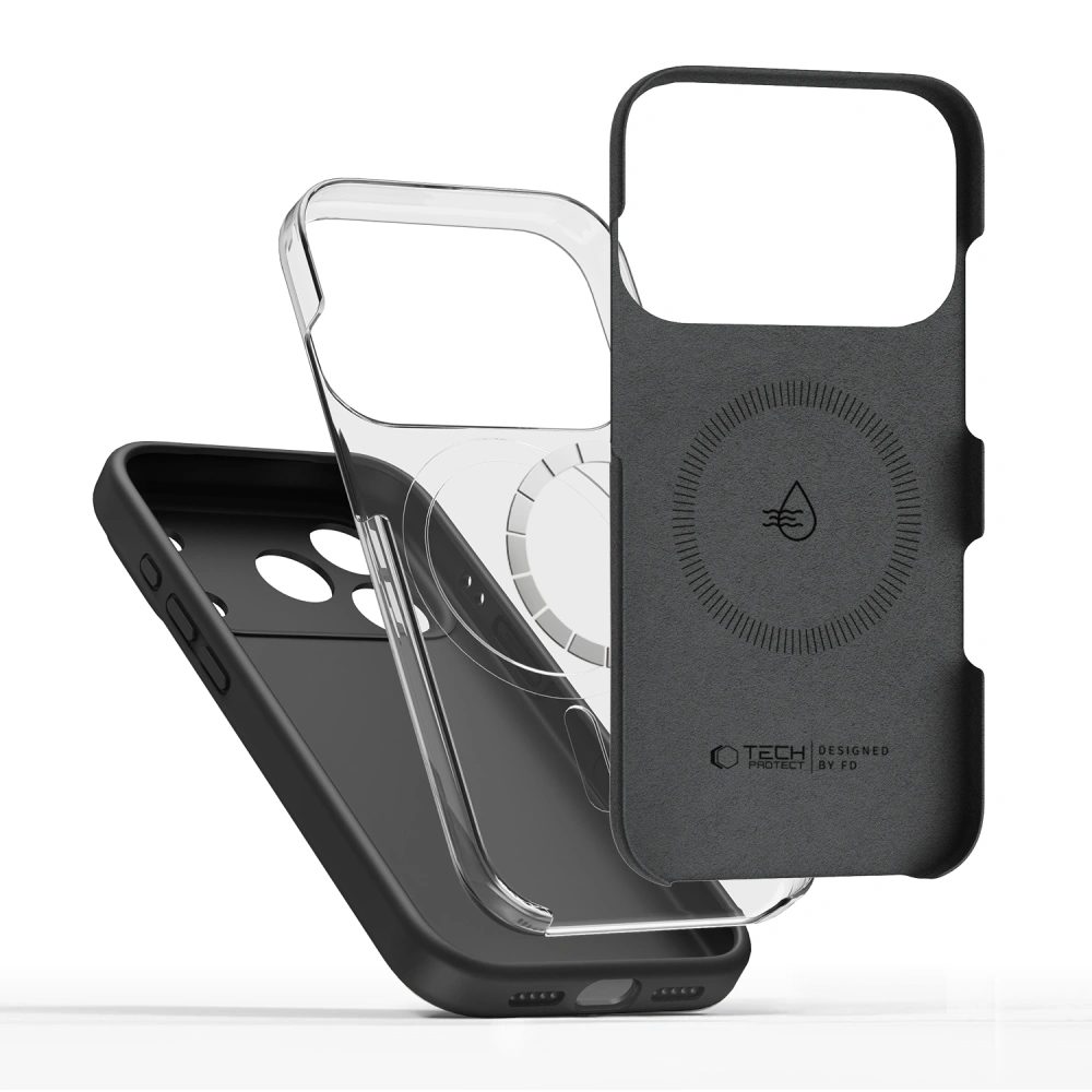 Tech-Protect Silicone MagSafe, iPhone 17 Pro, čierne