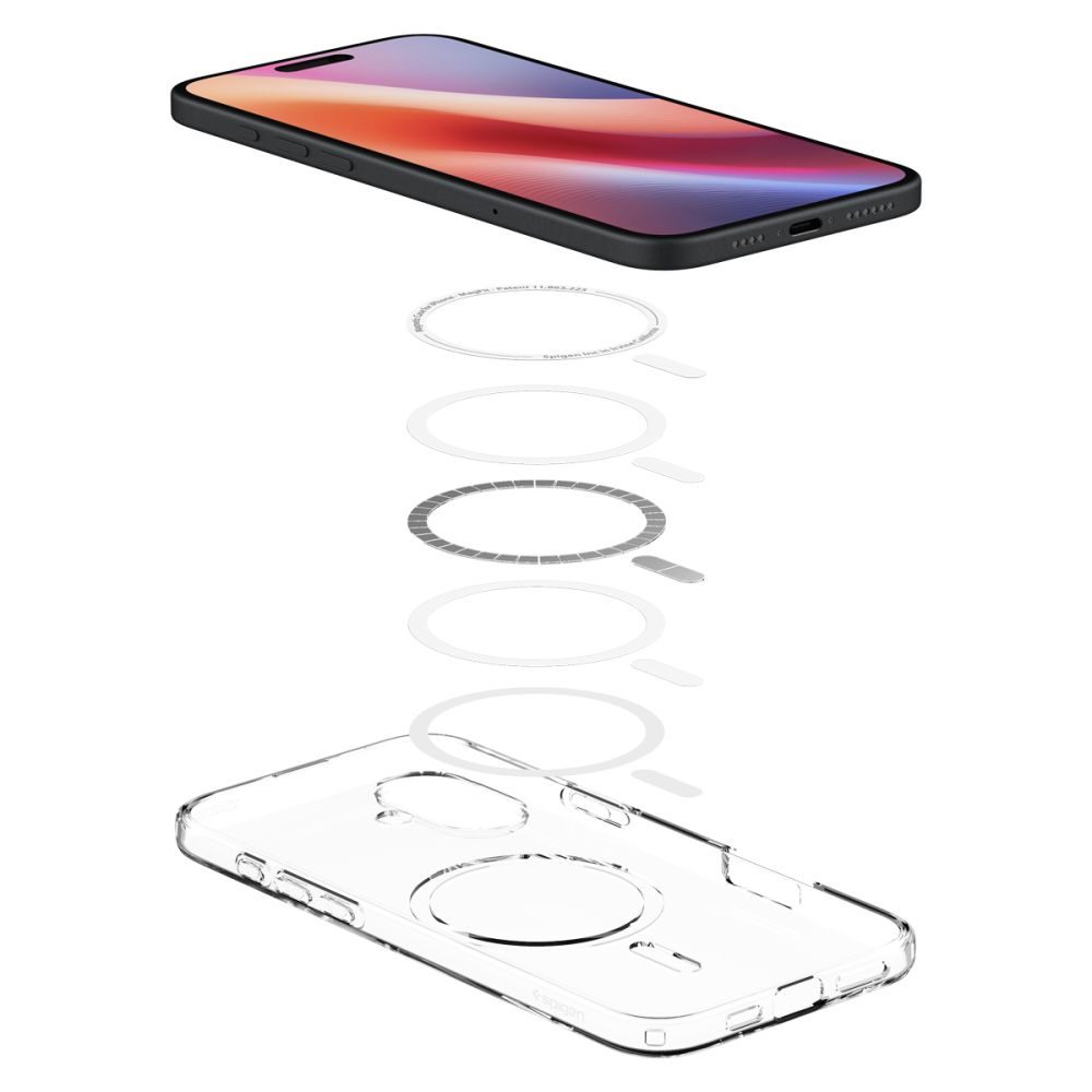 Spigen Liquid Crystal Mag s MagSafe, iPhone 16, priehľadný