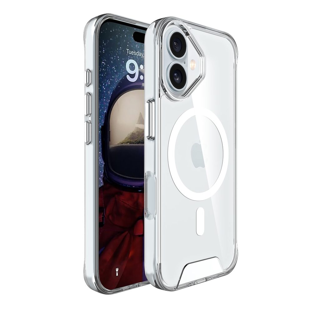 JP MagFit MagSafe tok 1.2M SGS tanúsítvánnyal, iPhone 16 Plus, átlátszó