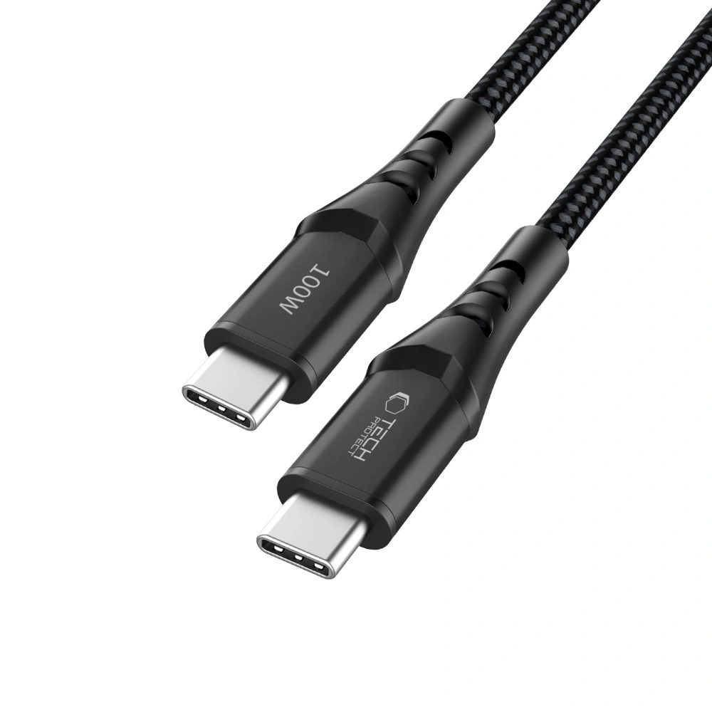 Tech-Protect UB11T UltraBoost kábel USB-C, PD100W/QC3.0, 1m, čierny