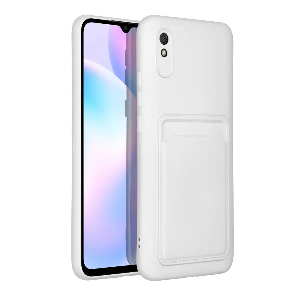 Husă Card Case, Xiaomi Redmi 9A / 9AT, Albă