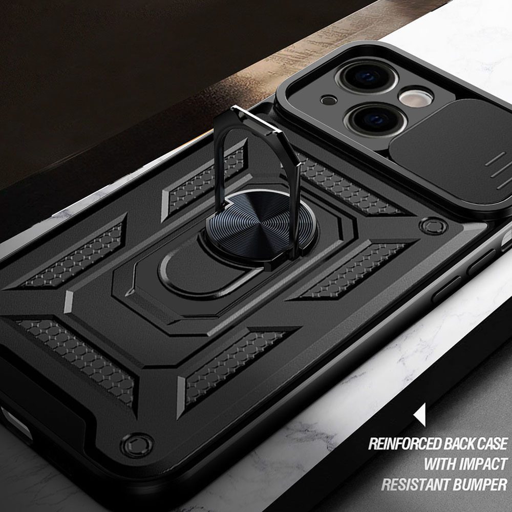 Slide Camera Armor Case Obal, IPhone 7 Plus / 8 Plus, čierny