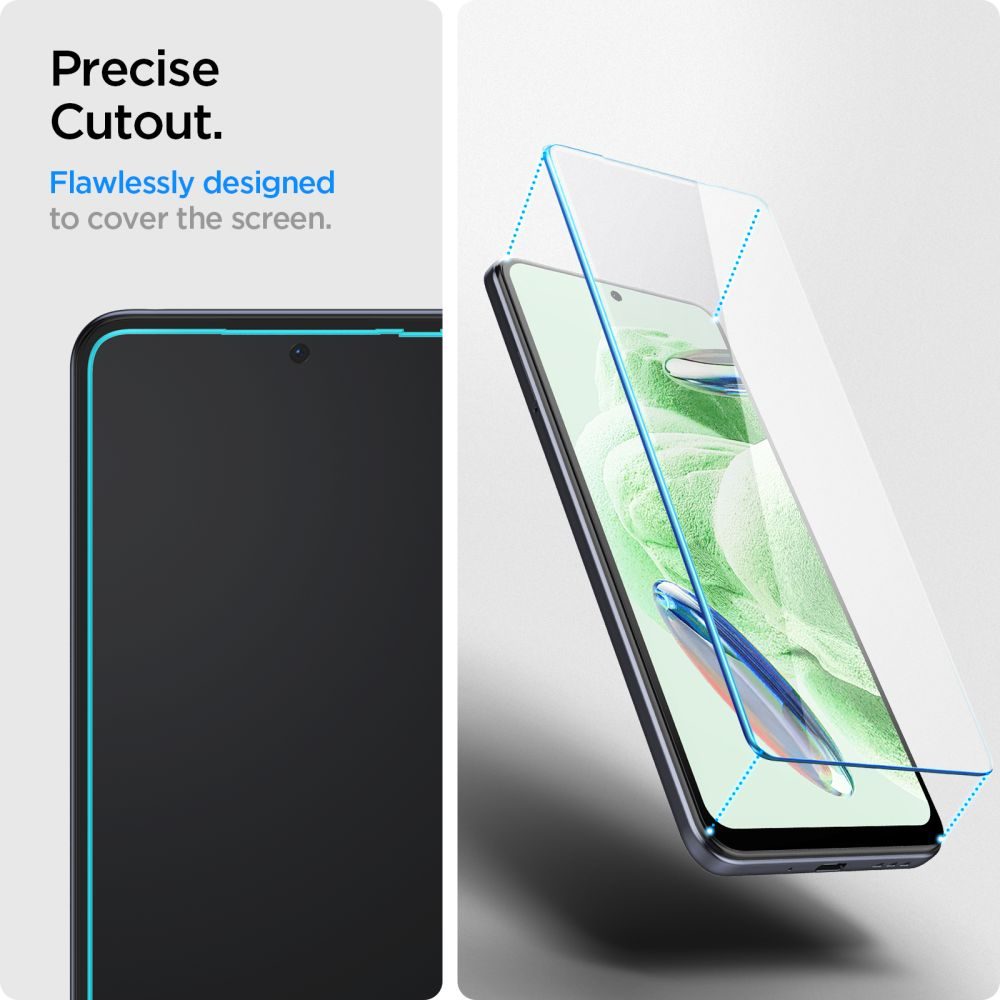 Spigen Glas.Tr Slim Zaščitno Kaljeno Steklo 2 Kosa, Xiaomi Redmi Note 12 5G / Poco X5 5G