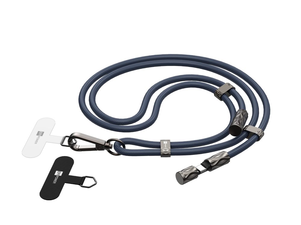 ERPOWER Snake Lanyard Datablocker cablu USB-C - USB-C, 240W 1,5m, albastru