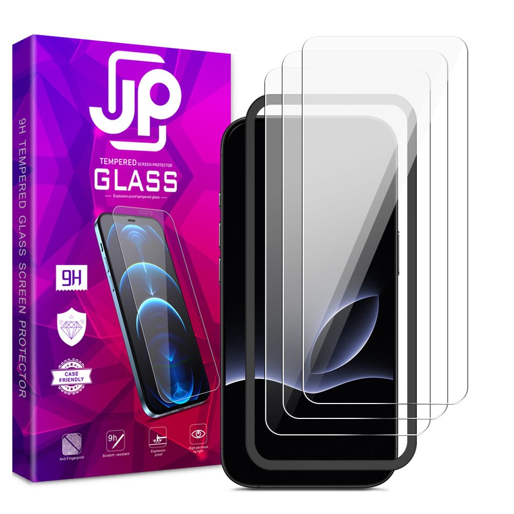JP Long Pack Edzett üvegek, 3 db telefonüveg applikátorral, iPhone 17 Pro Max