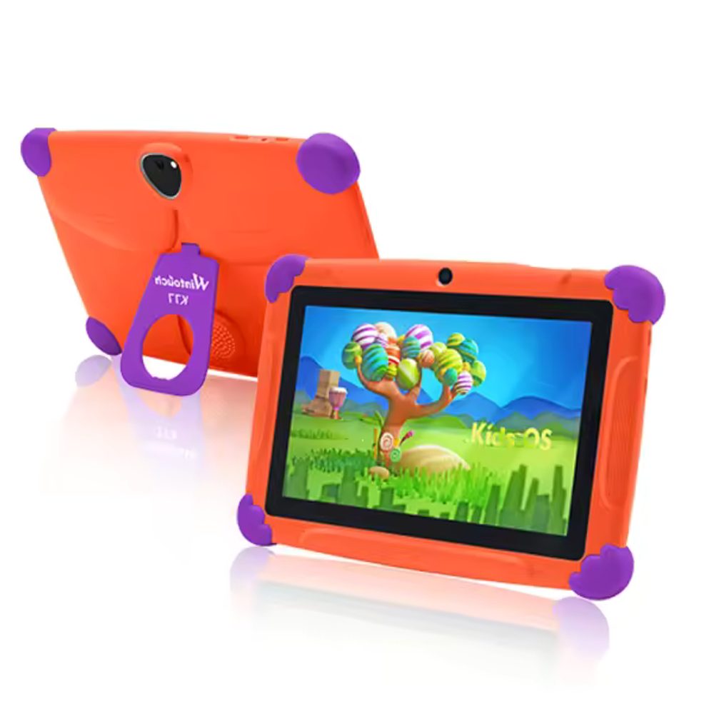 Wintouch K77 tablet pro děti s hrami, Android, duální fotoaparát, oranžový