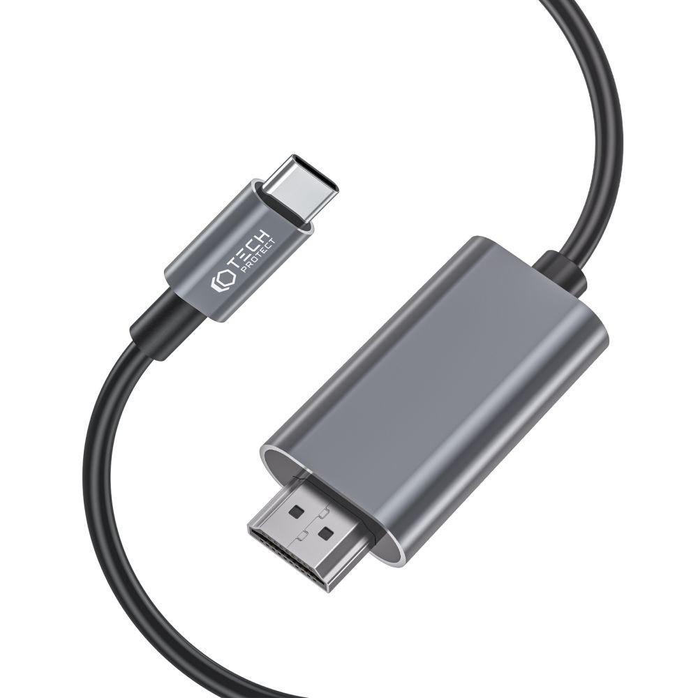 Tech-Protect UltraBoost Adaptér USB-C - HDMI 4K 60Hz, 2 M, čierny