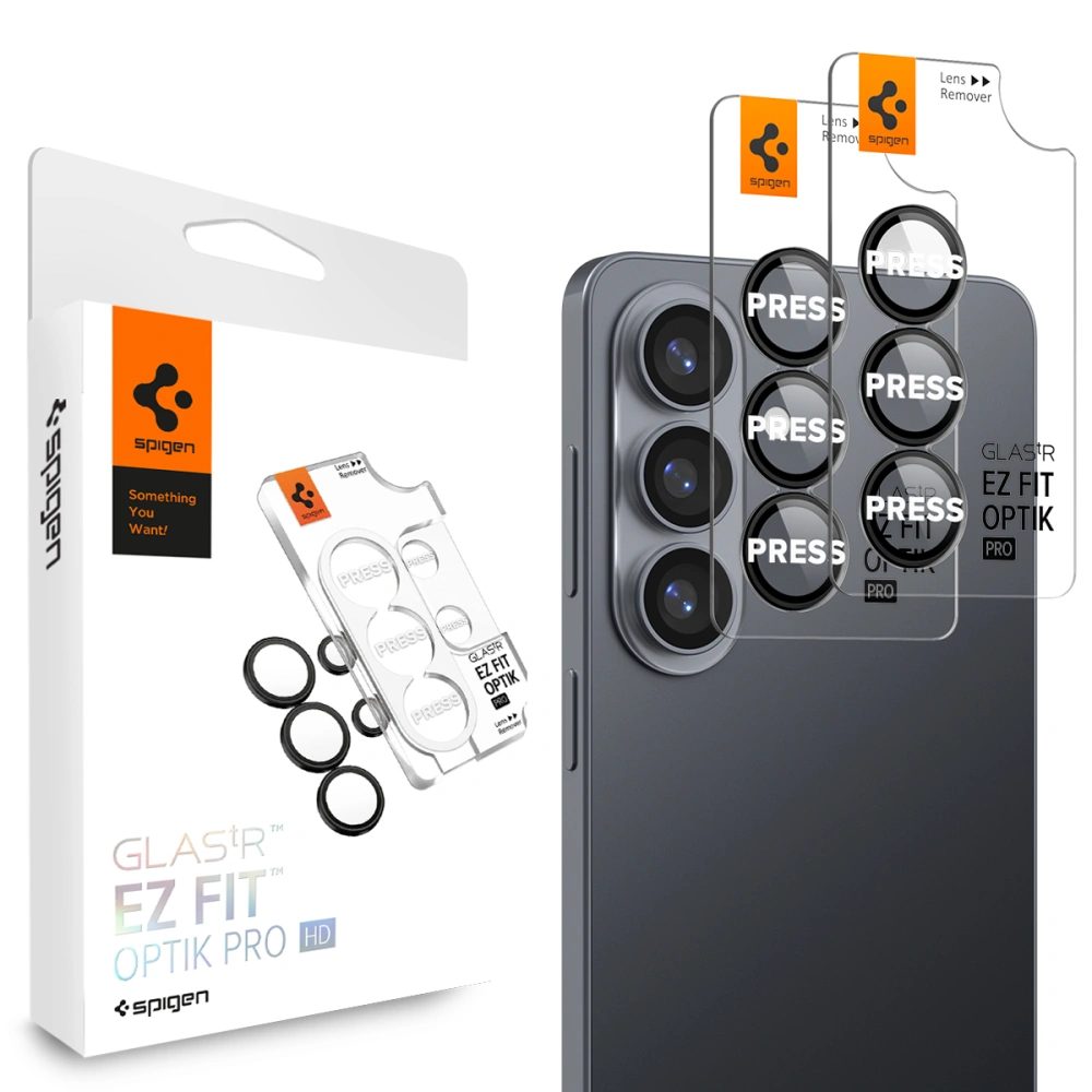 Levně Spigen Optik.TR Ez Fit ochrana fotoaparátu, 2 kusy, Samsung Galaxy S26, černá
