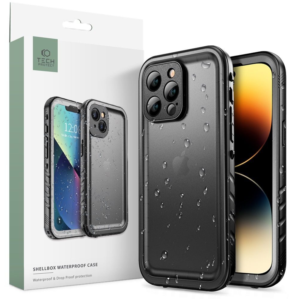 Tech-Protect ShellBox IP68 Husă, IPhone 14 Pro Max, Negru