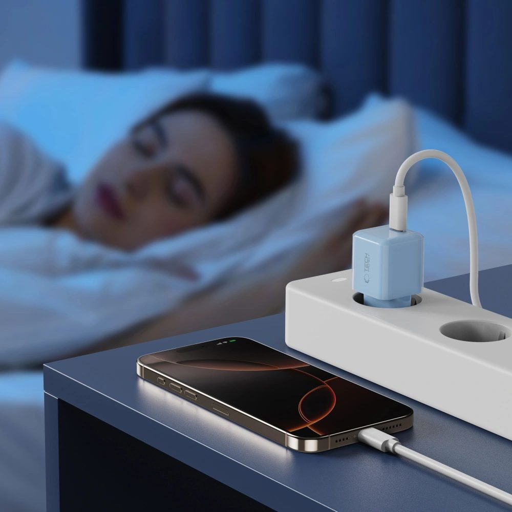 Tech-Protect NCM25 1-portová sieťová nabíjačka PD 25W, svetlo modrá