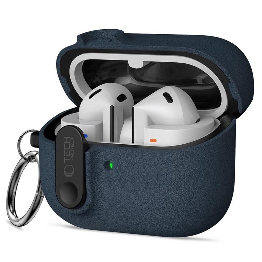 Levně Tech-Protect Slim Hook pouzdro, Samsung Galaxy Buds 3 / 3 FE / 3 Pro, modré
