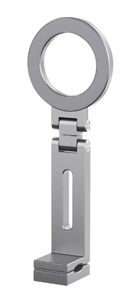 Univerzální magnetický MagSafe skládací držák telefonu na cestování, letadlo a stůl, šedý