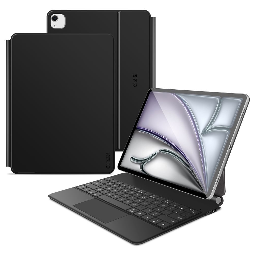 Tech-Protect Magnetické pouzdro s klávesnicí, Apple iPad Pro 12.9” 4 / 5 / 6 / 2020-2022 / Air 13” 1 / 2 / 2024-2025, černé