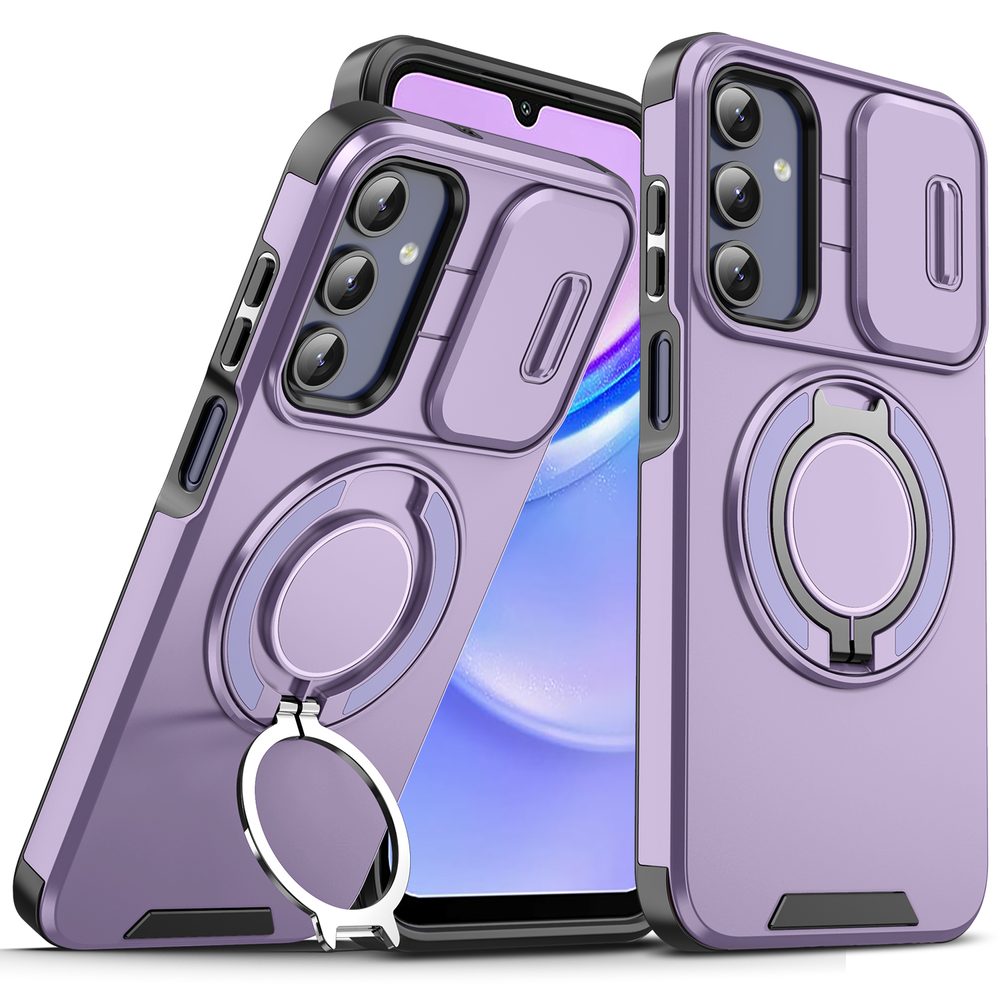 Levně Camslide Stand obal, Samsung Galaxy A15, fialový