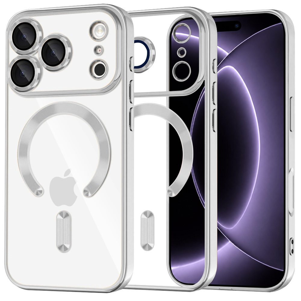 Techsuit Luxury Crystal MagSafe, iPhone 17 Pro / 18 Pro, argintiu