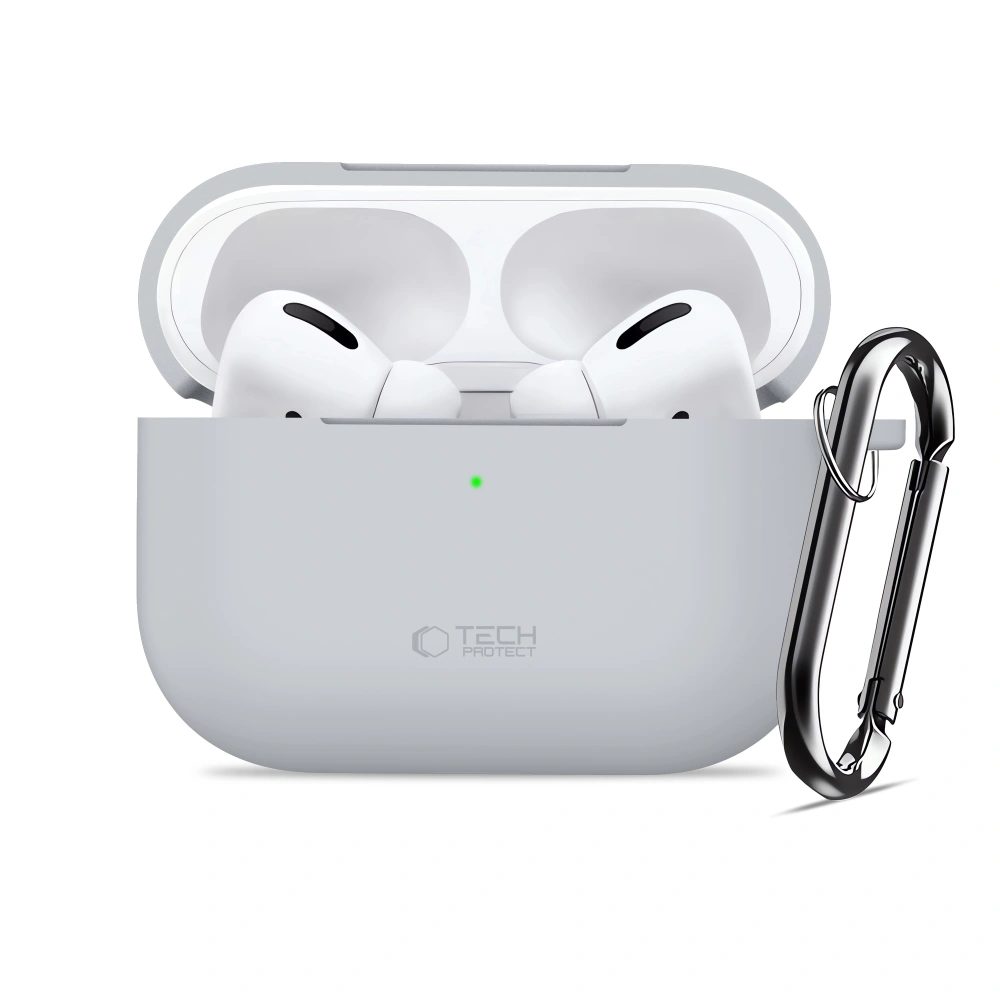 Tech-Protect Silikonové pouzdro, Apple AirPods Pro 3, šedé