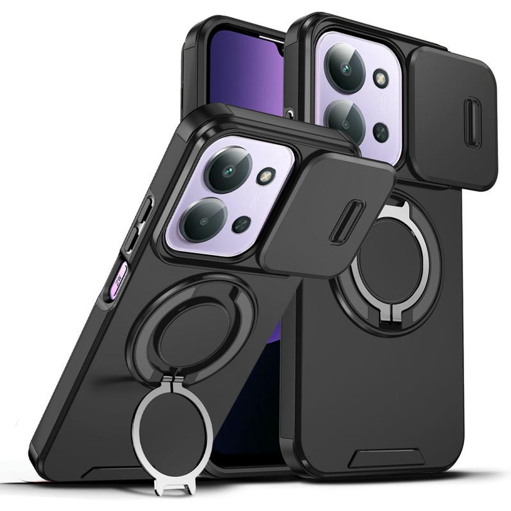 Levně Camslide Stand obal, Xiaomi Redmi 15C, černý