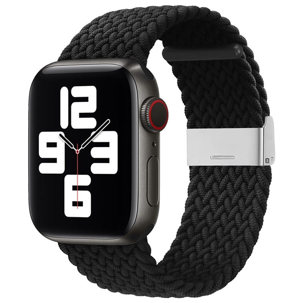 Strap Fabric Brățară Pentru Apple Watch 6 / 5 / 4 / 3 / 2 (40 Mm / 38 Mm) Neagră