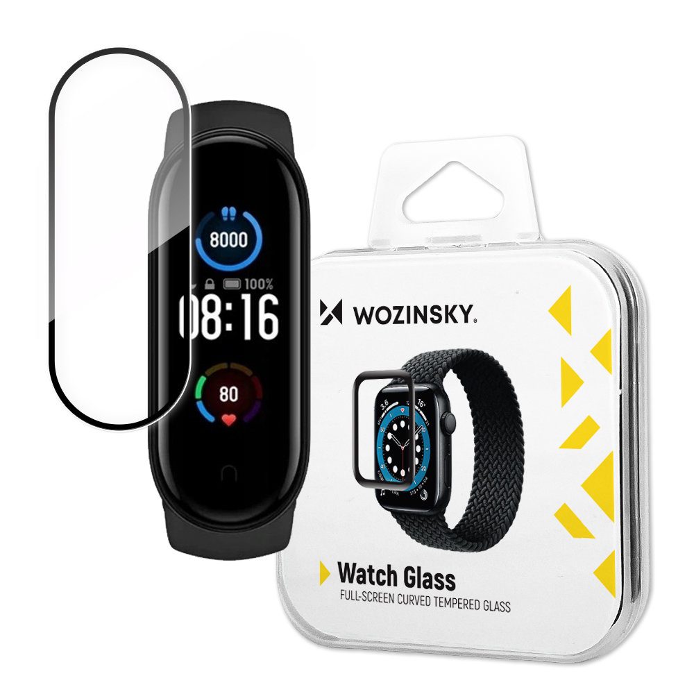 Wozinsky Watch Glass Hibridno Staklo, Xiaomi Mi Band 5, Crni